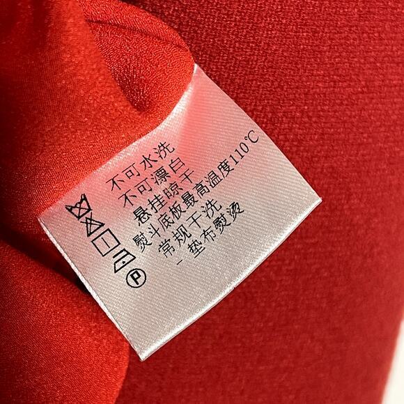 PSALTER Red Gold Metallic Colorblock Mini Dress Sz 40 US 8 Mod Long Sleeve Zip - Picture 8 of 10